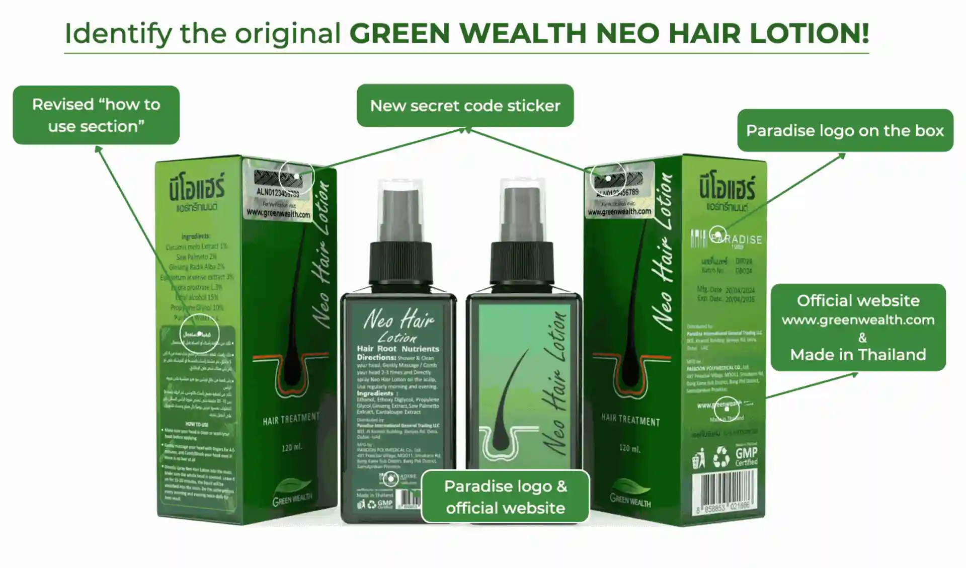 How to check original neo hair lotion